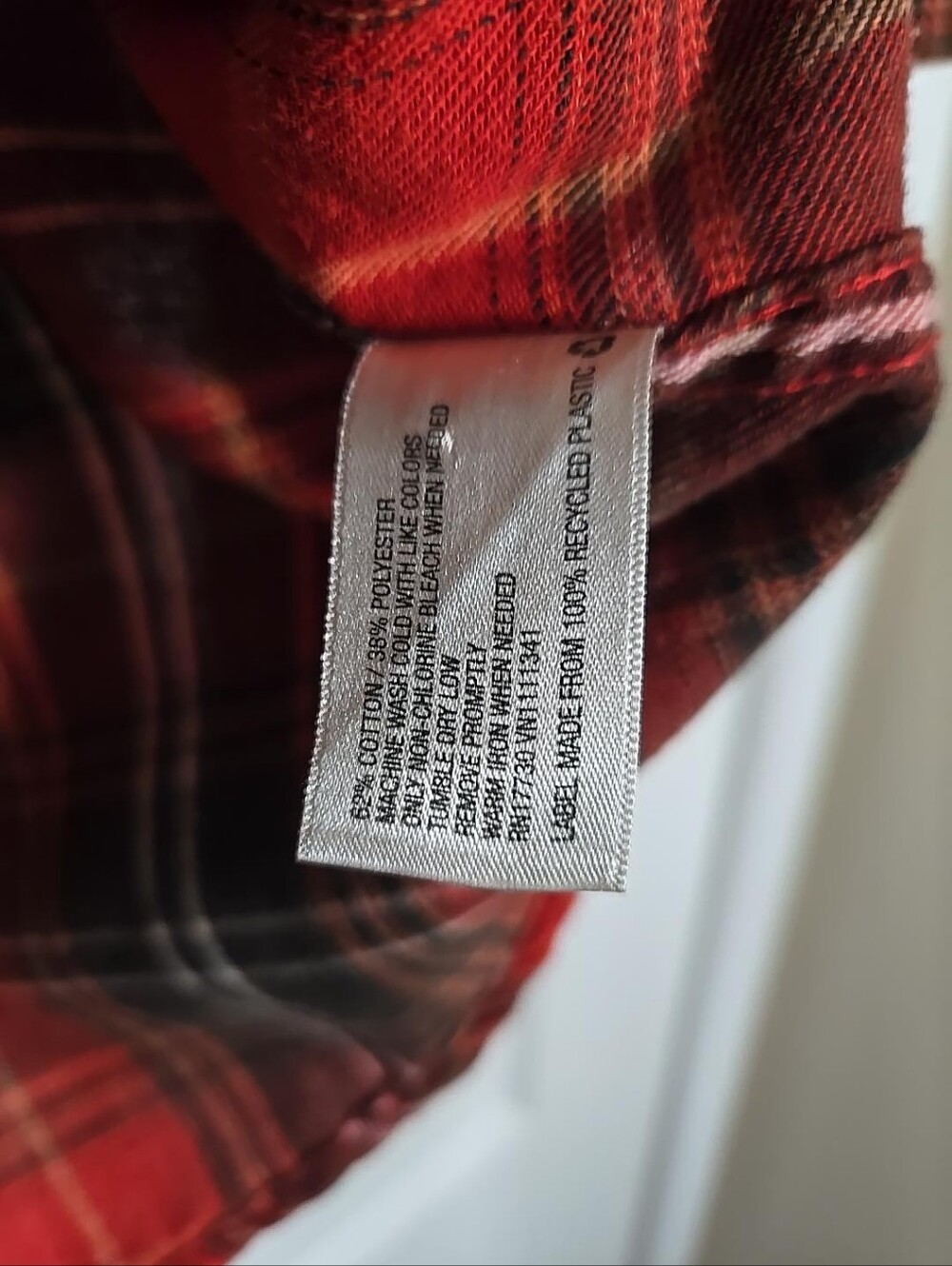 Mossimo Supply Co Red Black Plaid Flannel Shirt Women’s M Grunge 2014 - Picture 9 of 11